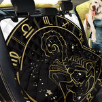 Gold And Black Scorpio Sign Print Pet Car Back Seat Cover