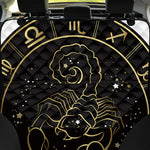 Gold And Black Scorpio Sign Print Pet Car Back Seat Cover