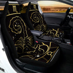 Gold And Black Scorpio Sign Print Universal Fit Car Seat Covers