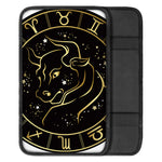 Gold And Black Taurus Sign Print Car Center Console Cover