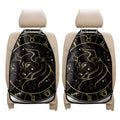 Gold And Black Taurus Sign Print Car Seat Organizers