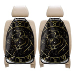 Gold And Black Taurus Sign Print Car Seat Organizers