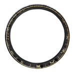 Gold And Black Taurus Sign Print Car Steering Wheel Cover