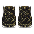 Gold And Black Taurus Sign Print Front Car Floor Mats