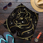 Gold And Black Taurus Sign Print Men's Shorts