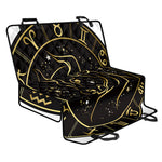Gold And Black Taurus Sign Print Pet Car Back Seat Cover