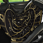 Gold And Black Taurus Sign Print Pet Car Back Seat Cover