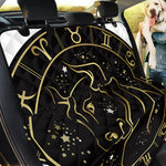 Gold And Black Taurus Sign Print Pet Car Back Seat Cover