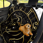 Gold And Black Taurus Sign Print Pet Car Back Seat Cover