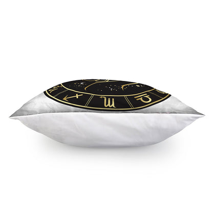 Gold And Black Taurus Sign Print Pillow Cover