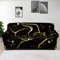 Gold And Black Taurus Sign Print Sofa Cover