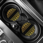 Gold And Black Thai Pattern Print Car Coasters