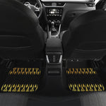 Gold And Black Thai Pattern Print Front and Back Car Floor Mats