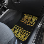 Gold And Black Thai Pattern Print Front Car Floor Mats