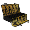 Gold And Black Thai Pattern Print Pet Car Back Seat Cover
