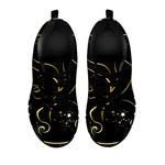 Gold And Black Virgo Sign Print Black Sneakers