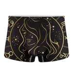 Gold And Black Virgo Sign Print Men's Boxer Briefs