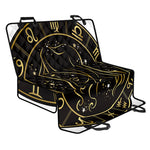 Gold And Black Virgo Sign Print Pet Car Back Seat Cover