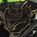 Gold And Black Virgo Sign Print Pet Car Back Seat Cover