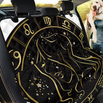 Gold And Black Virgo Sign Print Pet Car Back Seat Cover