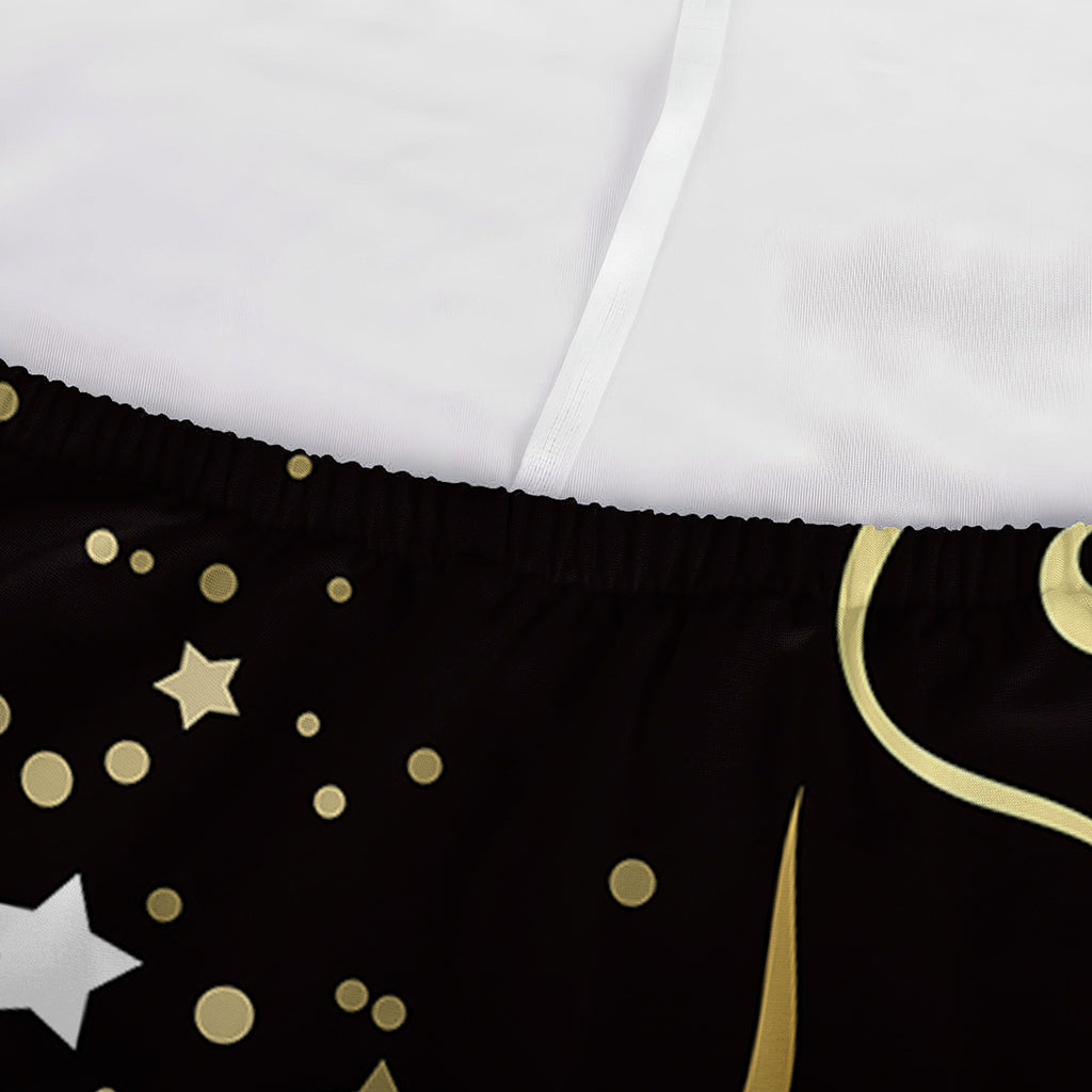 Gold And Black Virgo Sign Print Sofa Cover