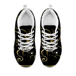 Gold And Black Virgo Sign Print White Sneakers
