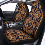 Gold And Blue Paisley Pattern Print Universal Fit Car Seat Covers