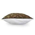 Gold And Brown Thai Pattern Print Pillow Cover