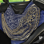 Gold And Grey Yin Yang Flower Print Pet Car Back Seat Cover