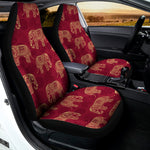 Gold And Red Boho Elephant Print Universal Fit Car Seat Covers
