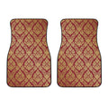 Gold And Red Thai Pattern Print Front Car Floor Mats