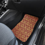 Gold And Red Thai Pattern Print Front Car Floor Mats