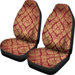 Gold And Red Thai Pattern Print Universal Fit Car Seat Covers