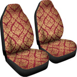 Gold And Red Thai Pattern Print Universal Fit Car Seat Covers