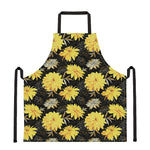 Gold And Yellow Floral Print Apron