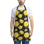 Gold And Yellow Floral Print Apron