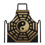 Gold Bagua Yin Yang Print Apron
