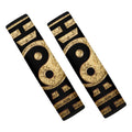 Gold Bagua Yin Yang Print Car Seat Belt Covers
