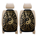 Gold Bagua Yin Yang Print Car Seat Organizers