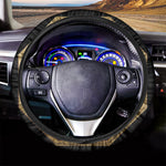Gold Bagua Yin Yang Print Car Steering Wheel Cover