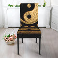 Gold Bagua Yin Yang Print Dining Chair Slipcover