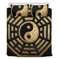 Gold Bagua Yin Yang Print Duvet Cover Bedding Set