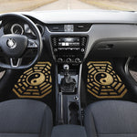 Gold Bagua Yin Yang Print Front Car Floor Mats