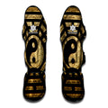 Gold Bagua Yin Yang Print Muay Thai Shin Guards
