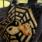 Gold Bagua Yin Yang Print Pet Car Back Seat Cover