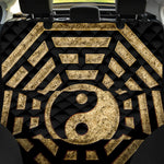 Gold Bagua Yin Yang Print Pet Car Back Seat Cover