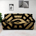 Gold Bagua Yin Yang Print Sofa Cover