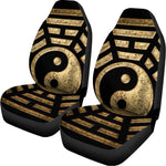 Gold Bagua Yin Yang Print Universal Fit Car Seat Covers