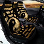 Gold Bagua Yin Yang Print Universal Fit Car Seat Covers