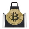 Gold Bitcoin Symbol Print Apron